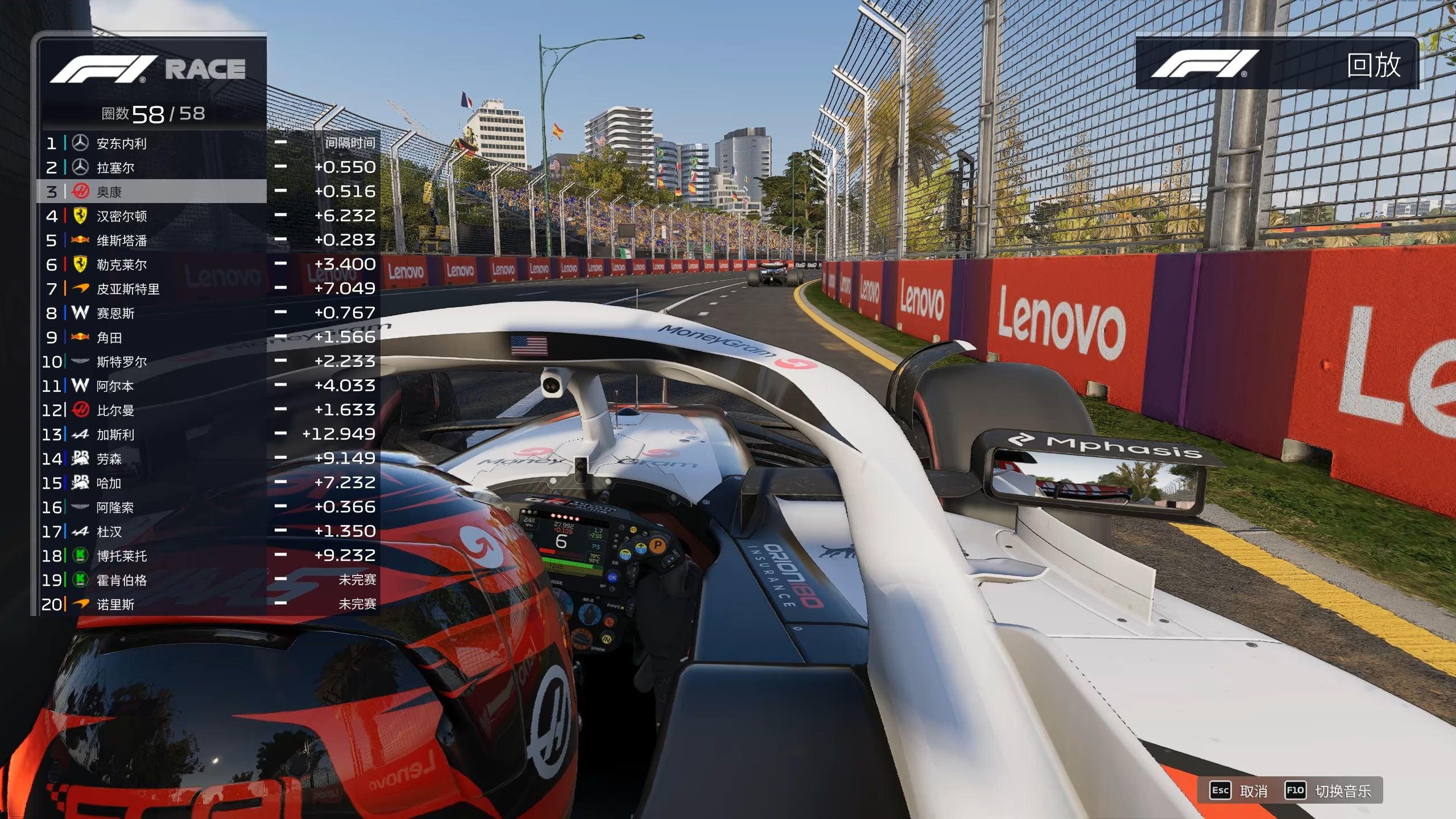 哈斯车队完胜迈凯伦，汉密尔顿统治全场